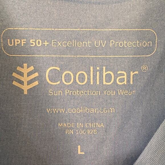 Coolibar UPF 50+ Sun Protection Women’s Fitted Top Size Large Blue Stretch - Picture 5 of 5